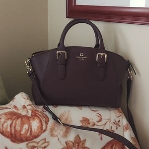 Purse leather burgundy